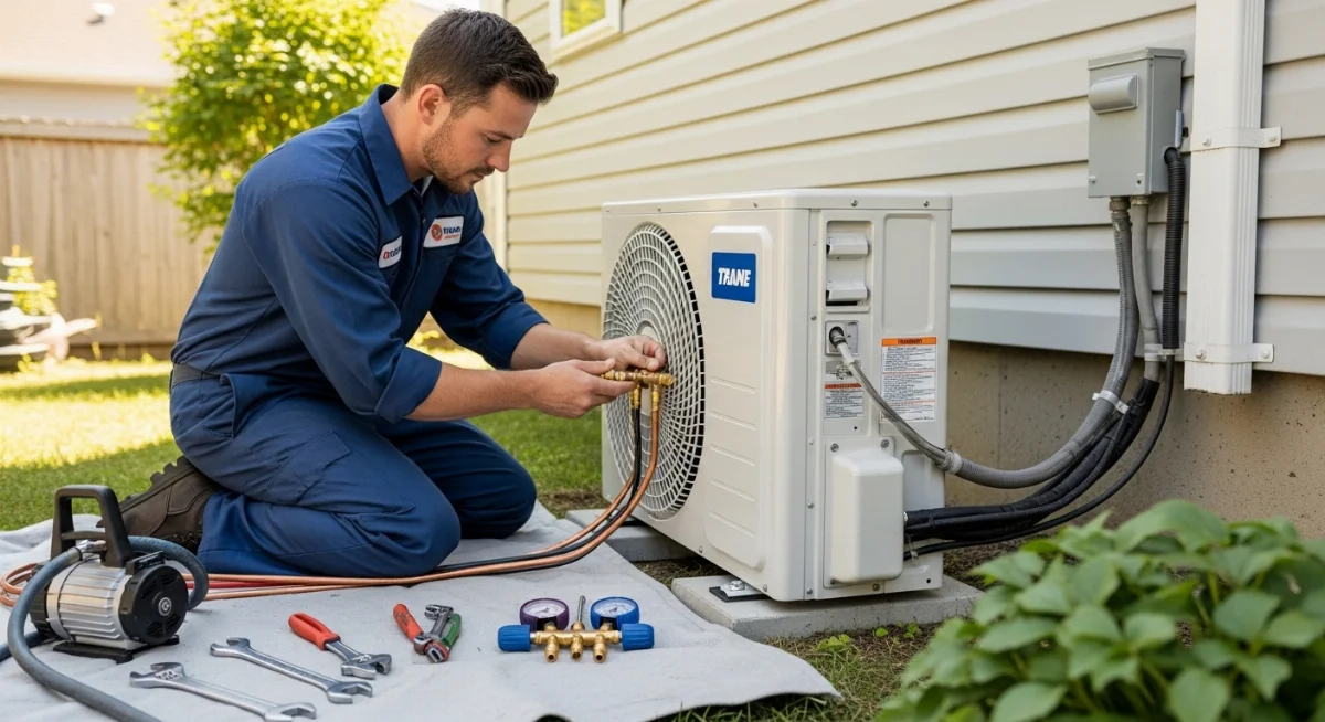 Gia đình trẻ hạnh phúc bên chiếc máy lạnh lướt vừa tiết kiệm vừa chất lượng