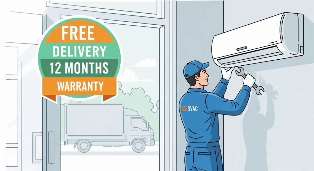 Dịch vụ giao hàng và lắp đặt máy lạnh lướt miễn phí, nhanh chóng, chuyên nghiệp.