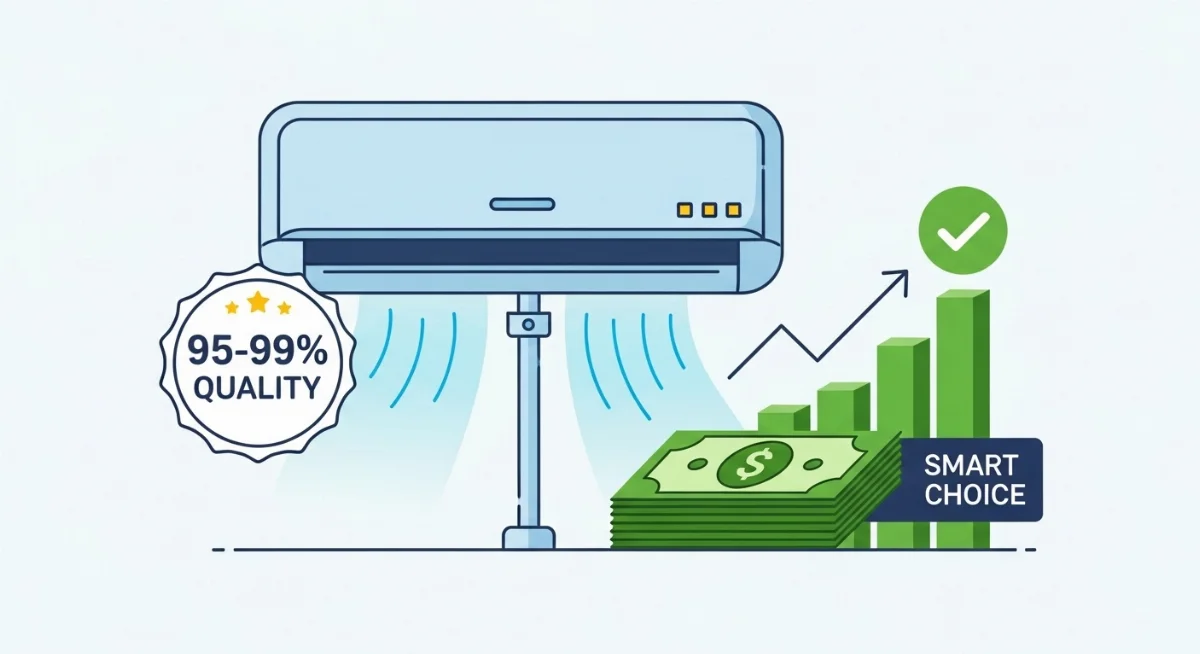 Kỹ thuật viên chuyên nghiệp kiểm tra máy lạnh lướt trước khi giao hàng