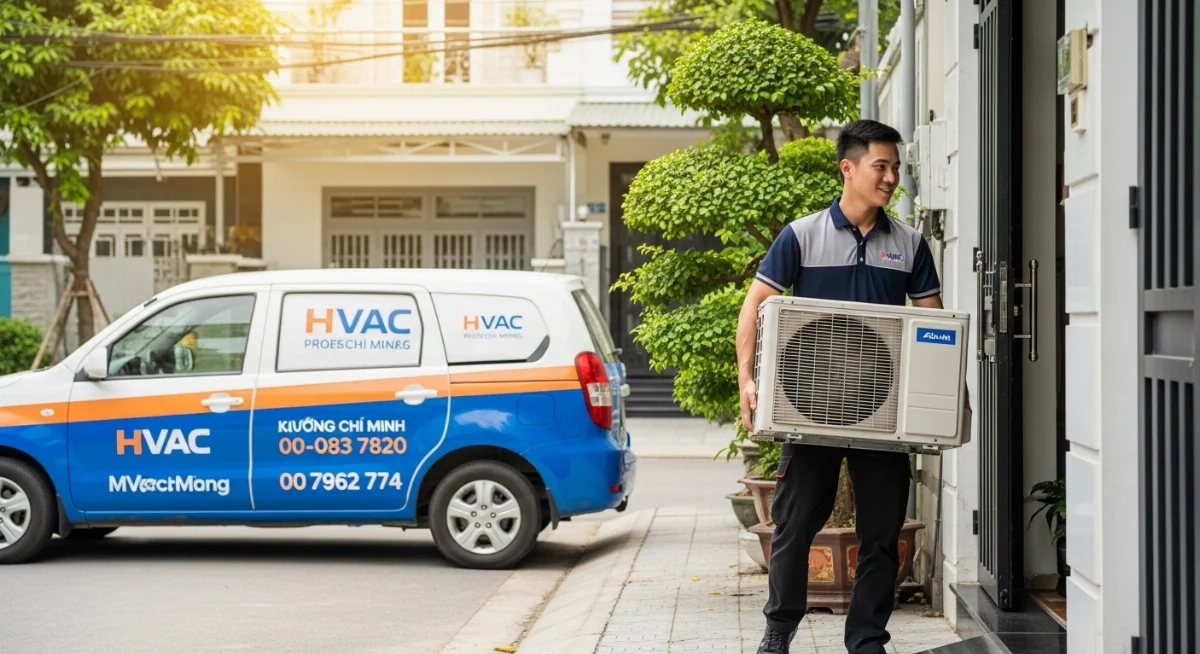 Dịch vụ giao hàng và lắp đặt máy lạnh lướt miễn phí toàn diện tại Hóc Môn