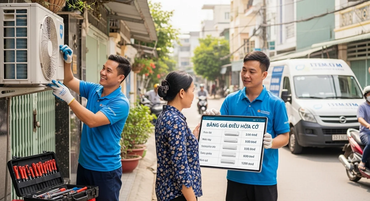 Dịch vụ thu mua máy lạnh cũ tận nơi miễn phí, thanh toán nhanh chóng tại Hóc Môn