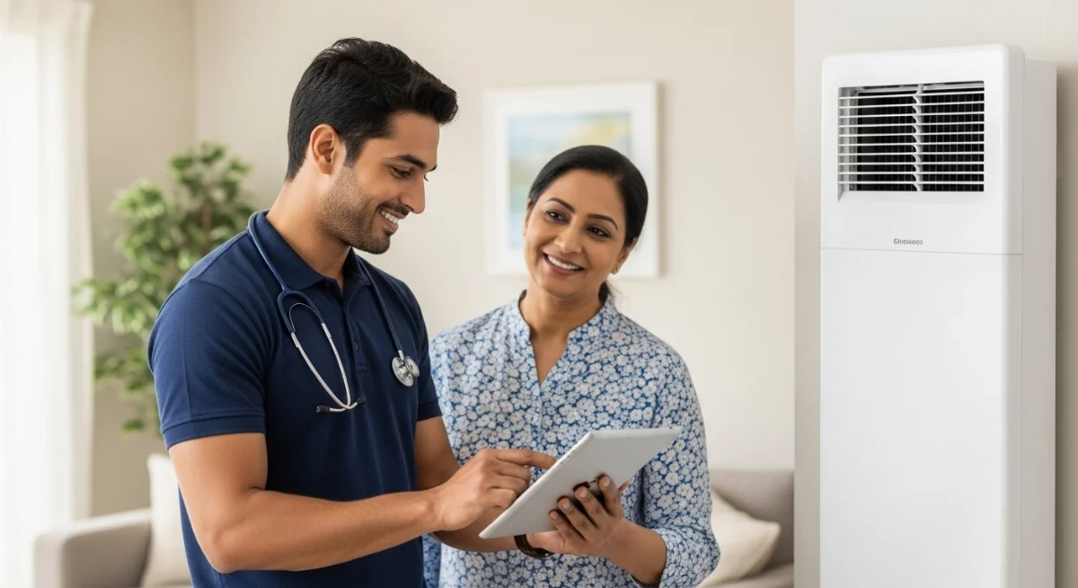 Nhân viên kiểm tra máy lạnh cũ chuyên nghiệp và uy tín