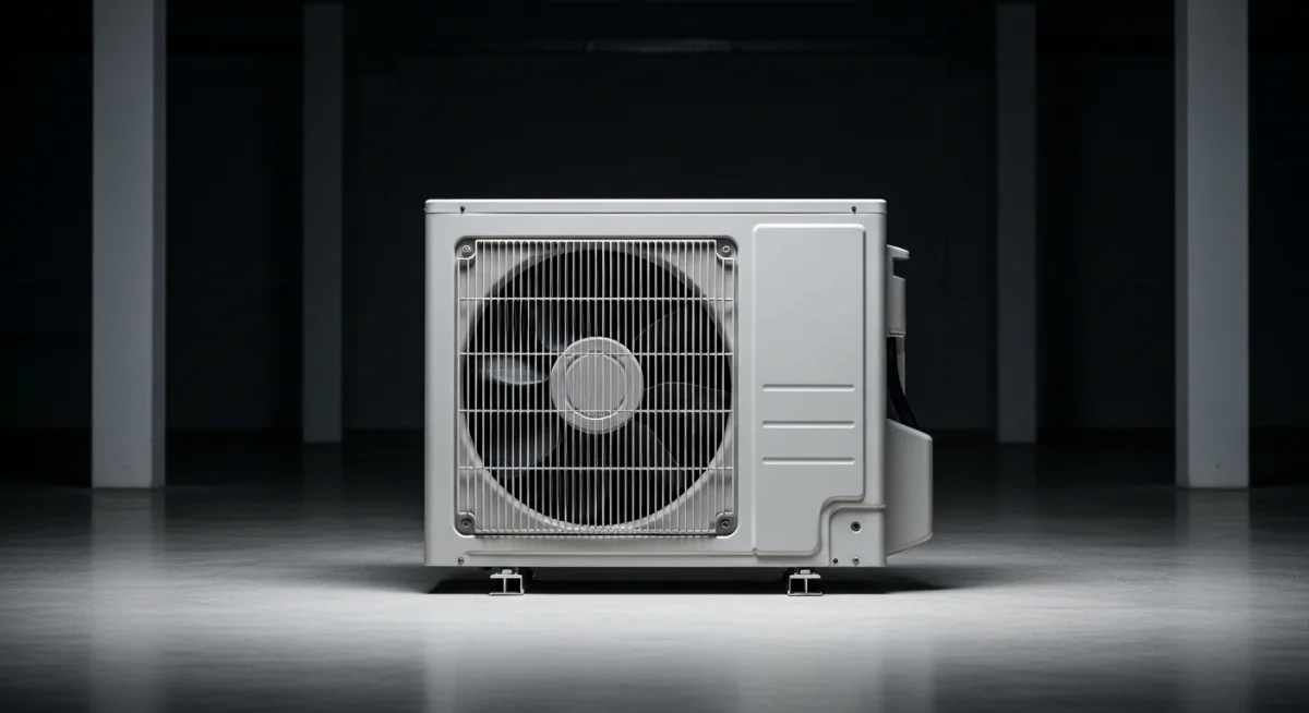 Kỹ thuật viên kiểm tra máy lạnh cũ kỹ tình trạng hoạt động