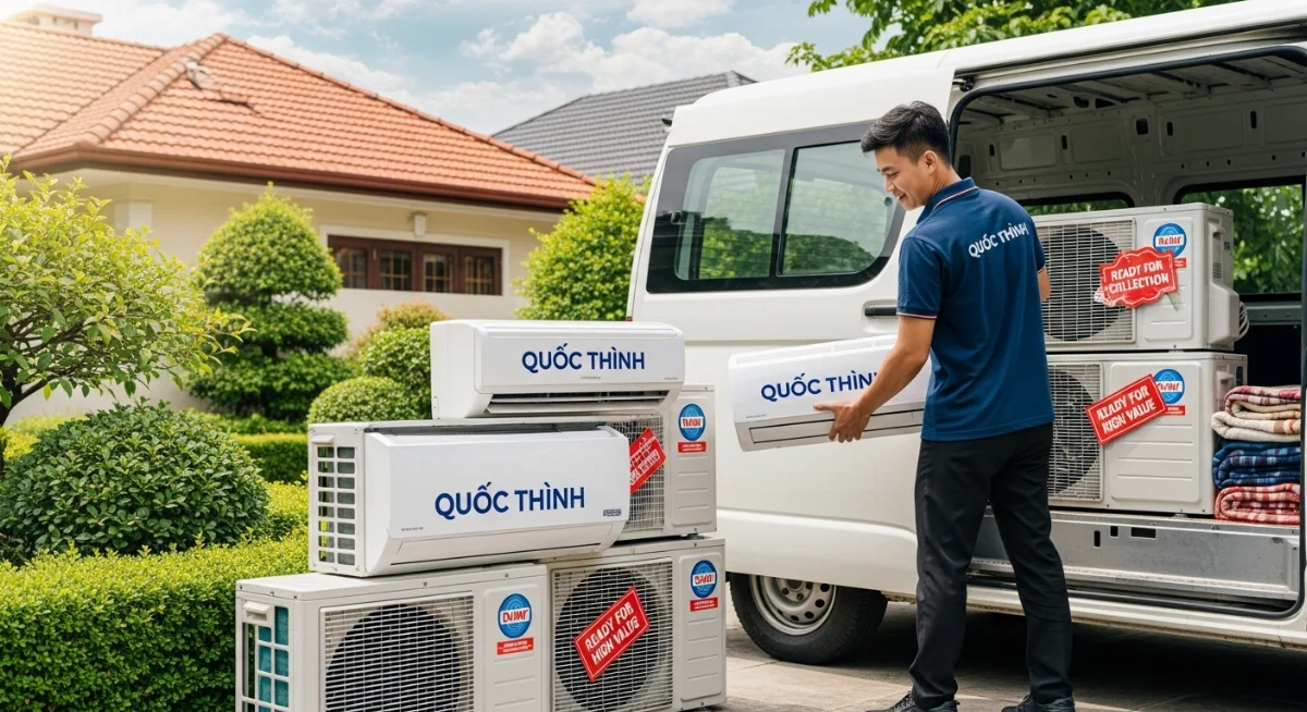 Dịch vụ thu mua máy lạnh cũ giá cao tại Hóc Môn của Quốc Thạnh