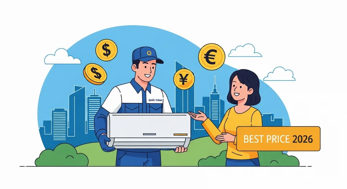 Quốc Thạnh thu mua đa dạng các loại máy lạnh cũ và điều hòa cũ tại Hóc Môn