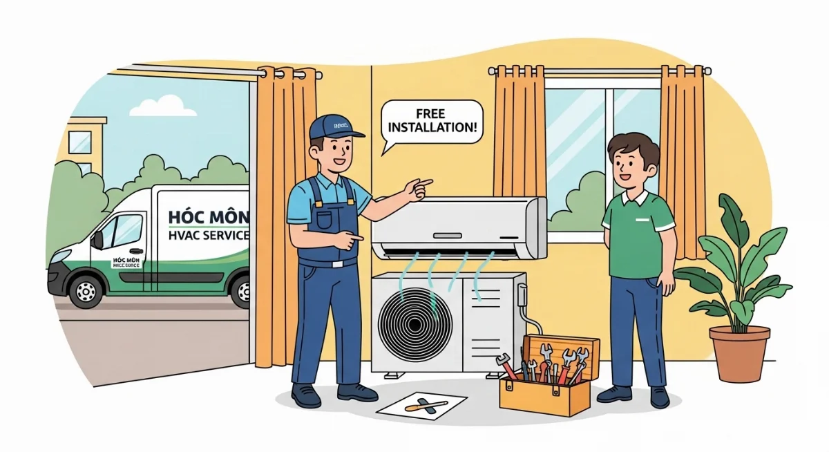 Quy trình lắp đặt máy lạnh lướt đúng kỹ thuật an toàn bởi thợ chuyên nghiệp