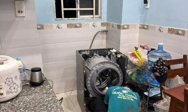 Sữa máy  giặt lồng ngang.